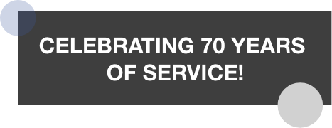 celebrating 70 years of service